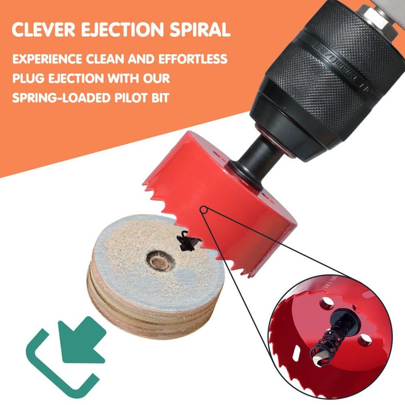 GARHWAL 1-1/2 in. Bi-Metal Hole Saw Drill Bits - Versatile and Durable Hole Cutter for Wood, Plywood, Plaster Drywall, Ceiling, Plastic Pipe, PVC and Thin Metal - Includes Arbor & Pilot Bit (38mm) - Image 4